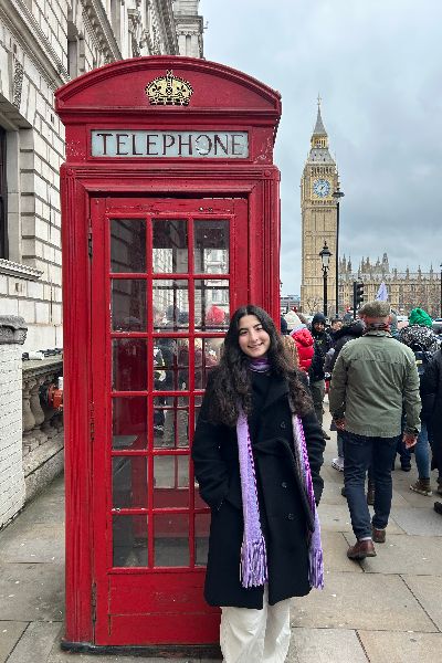 Eryn smiling in the UK